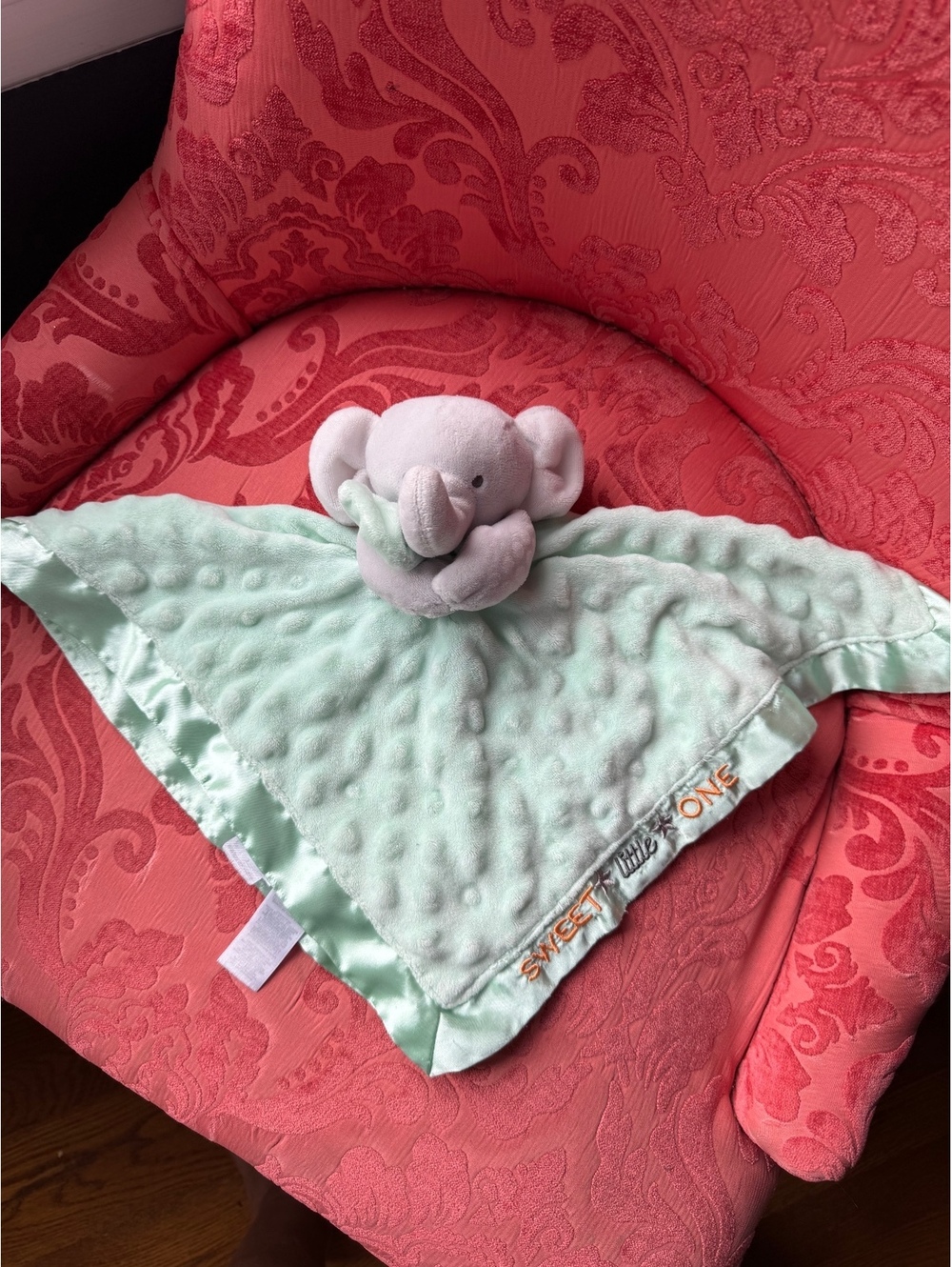 Child of Mine Sweet Little One Elephant Security Blanket